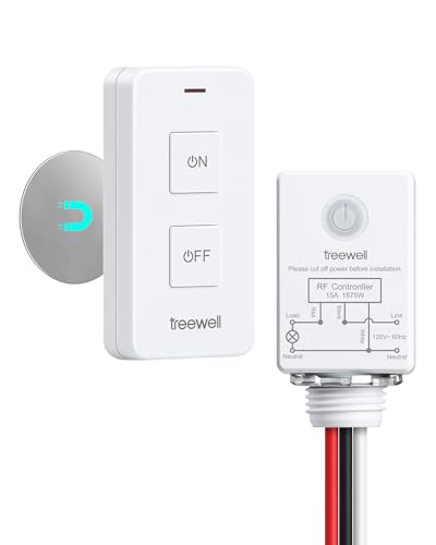 Image of Wireless Light Switch and Receiver Kit with Portable Magnetic Switch