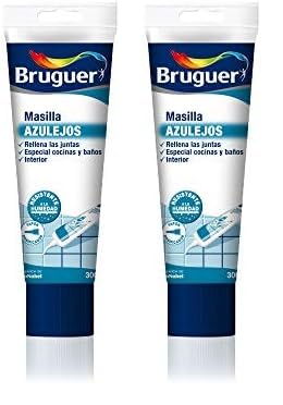 Bruguer Masilla Azulejos, Blanco, 300 Gramos (Paquete de 2)