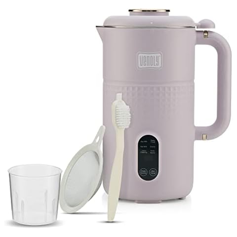 Venoly Nut Milk Maker Machine - Convenient Nut Milk Machine for Homemade Plant-Based and Dairy-Free Beverages | Nut and Soy Milk Maker with Stainless Steel Blades Produces Up To 5.5 Cups (Purple) Cover