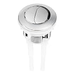 Ultra Toilet Push Button Flush Replacement Dual Flush Cistern Valve, Ideal Replacement Round Flush Button Kit & More for Standard Dual Button Mechanism UK Toilets Wc Double Push Down Flusher Button