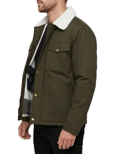 Image of URBAN BUCK Concealed Carry Jacket Men Insulated Heavy-Duty Tactical Sherpa Stealth Jacket with Pockets