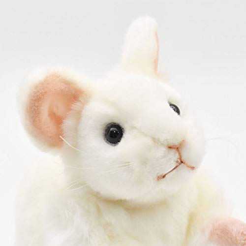 HANSA White German Mouse Plush Animal Toy, 6