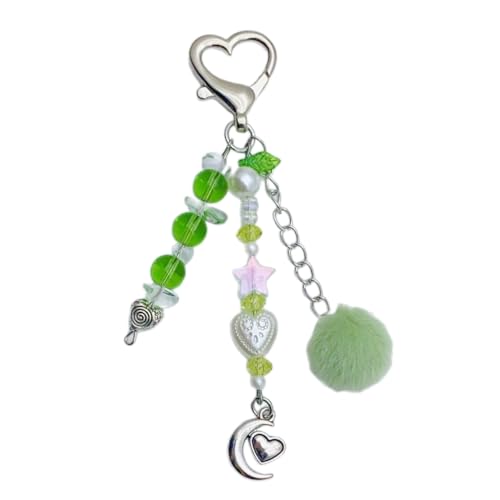 Fashionable Moon Wool Key Holder Accessory in Soft Macaron Shades Materials