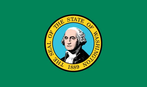 Drapeau Large Washington format paysage de 1.35m² pour mât extérieur - 2