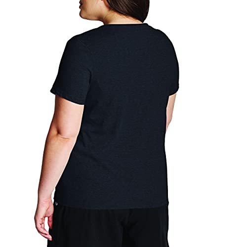 Champion Women's Plus Jersey V-Neck Tee, Script Logo3