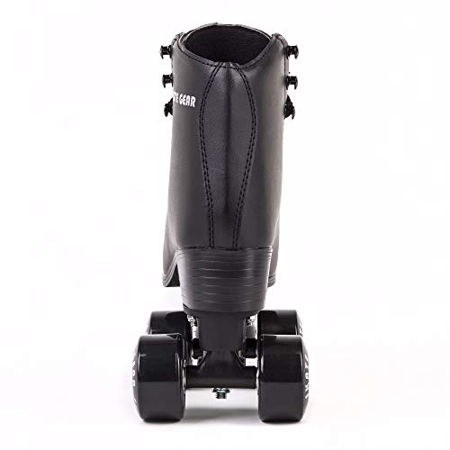 Image of Skate Gear Extra Support Quad Roller Skates for Kids and Adults (Black, Youth 1)