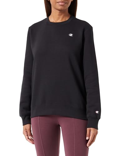 Champion Legacy Legacy Champion Basics W - Light Powerblend Fleece Crewneck Felpa, Nero, Donna FW23