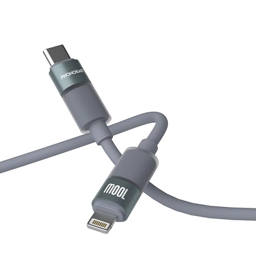 Image of Phonokart GLOW Type-C to Lightning 30W Fast Charging Silicone Cable with LED Indicator for iPhone 14, 14 Pro, 14 Pro Max, iPhone 13 Series, 12, 11, X, 8, 2 Meter