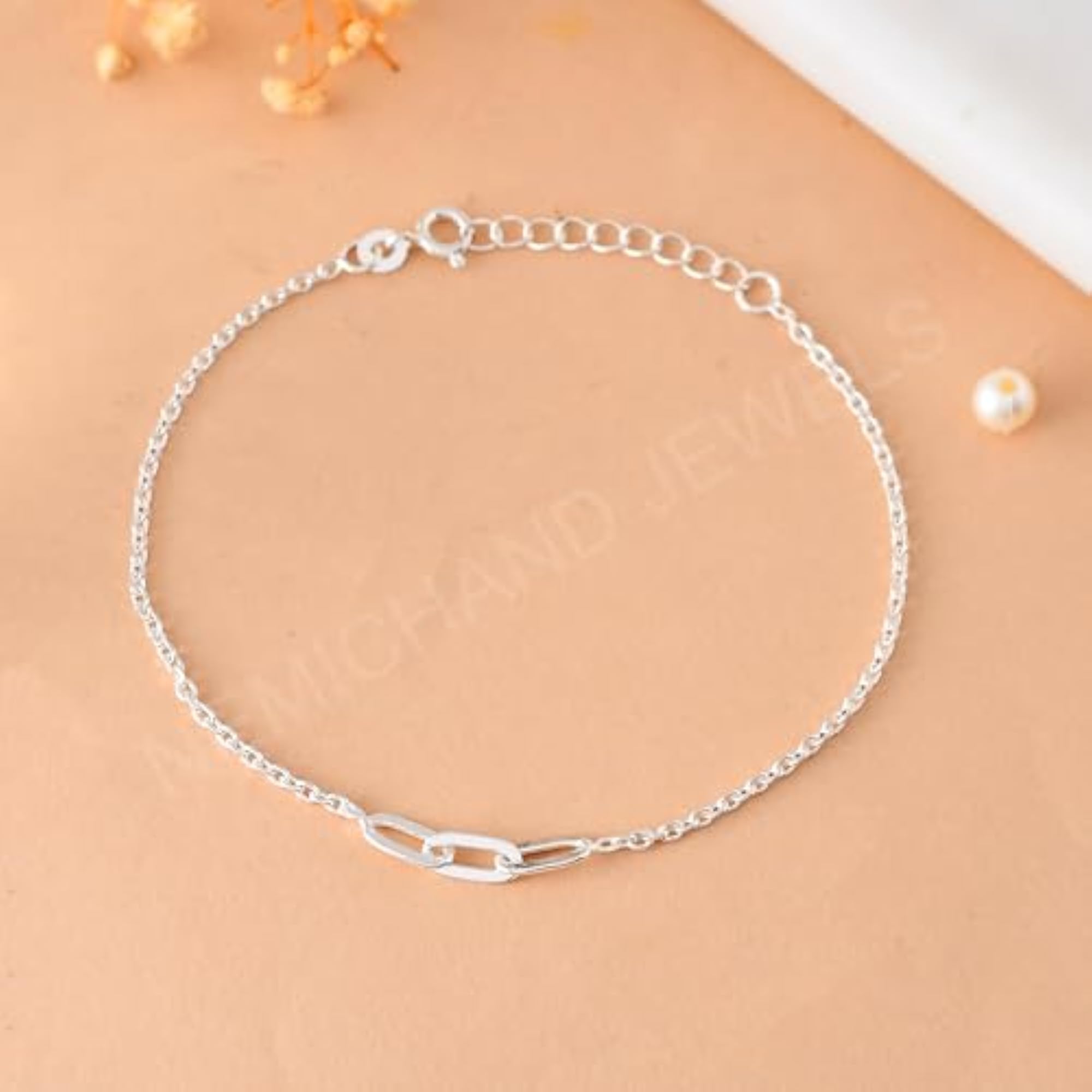 Women's Sterling Silver 925 Minimalist Friendship Bracelet