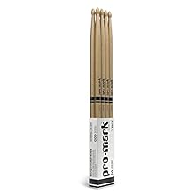 BUY 3 PAIRS, GET 1 FREE: This package of ProMark drumsticks comes with a free pair of drumsticks. Enjoy 4 pairs for the price of 3 pairs LACQUERED HICKORY: American Hickory is the most popular wood choice for drumsticks due to its resilience, respons...