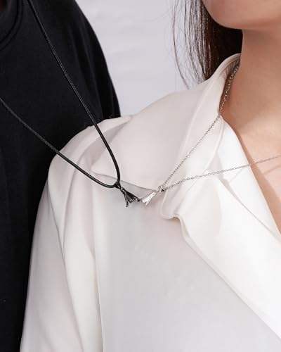 Jeka Anniversary Birthday Gift for Couple Boyfriend Gifts, Matching Promise Necklace for Him for Couples Stuff Engagement Funny Gifts for Girlfriend Husband Wife Her2