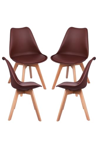 Regalos Miguel - Packs Sillas Comedor - Pack 4 Sillas Synk Basic - Marrón
