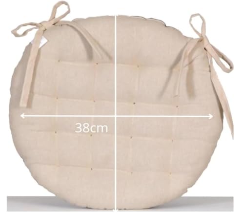 Miniatura 7 de Atout Ciel - Juego De 2 Almohadillas De Silla Redondas, Bicolor 40 Cm , Color Beige Y Gris