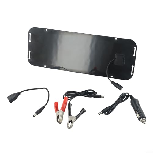 60W 12 V Solar Car Battery Trickle Charger,Car Battery Maintainer,60W Portable Amorphous Solar Panel Power Backup Kit with Clip For Car RV Caravan Van Boat - Image 3