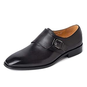 MINITOO Mens Monk scarpe classiche in pelle Business formale Oxfords JD2020-1