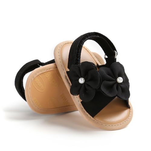 Image of Myleleya Infant Baby Girls Sandals Summer Baby Wedding Dress Flat Shoes Newborn Crib Shoes First Walkers Prewalkers Shoes