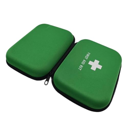 Image of First Aid Hard Case Empty, First Aid Hard Case First Aid EVA Hard Red Medical Bag for Home Health First Emergency Responder Camping Outdoors (Green)