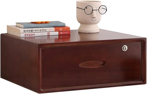 noxozoqm Multi-Layer Drawer Storage Box, Flat File Cabinet With Lockable, 1/2/3 Drawer Solid Wood A4 Treatment Storage Cabinet For Home Desktop Office(A,1 drawer)