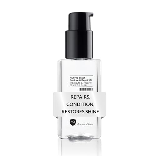 Number 4 Hair Oil, Fluoro5 Elixir Restore & Repair, Anti Frizz Serum for Damaged Hair, 2.0 oz – N4 Hair Care