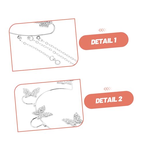 Pendientes de clip de plata con 8 piezas de ear cuffs minkissy para mujer 3
