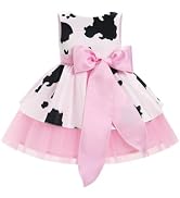 Baby Girl Strawberry Cow Butterfly Floral Tulle Dress Toddler Smocked Back Birthday Outfits Flowe...