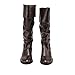 Helltaker Women Men Renaissance PU Leather Medieval Pirate Boots Fashion Steampunk Riding Cosplay Boots for Halloween