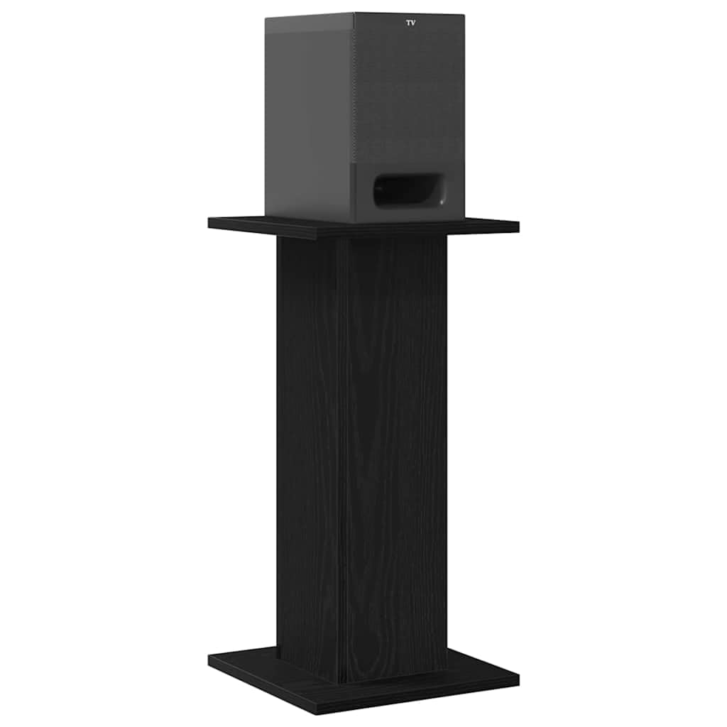 vidaXL Supporto per Casse Moderno Quercia Nera | Portacasse Audio 30 X 60 cm Design Rettangolare da Esposizione Interna per Soggiorno e Home Theater Mobili Eleganti e Compatti