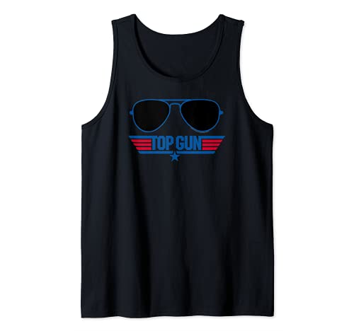 Top Gun Fightertown USA Circle 1 Color Distressed Tank Top
