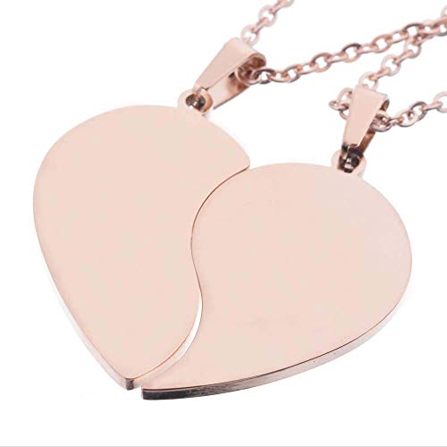 MJartoria Bundle BFF Necklace for 2-Split Valentine Heart Necklace Glitter Jelly Bangles Bracelets Set for Women Girls - Image 4