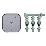 Orbit B-hyve 4-Zone Smart Indoor Sprinkler Controller & 57253 3-Valve Heavy Duty Preassembled Manifold