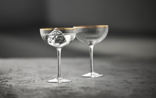 Set de 4 copas de cóctel Palermo Gold Lyngby Glass miniatura 7