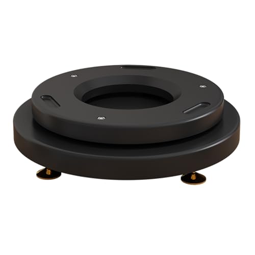 Supporti per diffusori rotondi da tavolo, Supporti universali per diffusori da scaffale/monitor da studio, Staffa audio con ammortizzatore da pavimento(Schwarz)