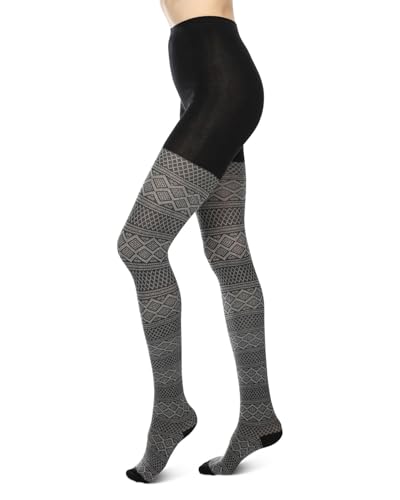 Image of MeMoi Paisley Pop Cotton Blend Sweater Tights