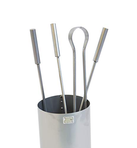 Serviteur de cheminée Cruccolini CG94 Style Chrome en fer forgé