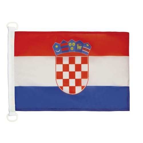 AZ FLAG BOOTFLAGGE Kroatien 45x30cm - KROATISCHE BOOTSFAHNE 30 x 45 cm Marine flaggen Top Qualität