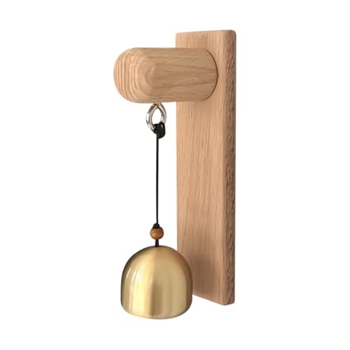 Genérico Timbre adhesivo Sonido de madera Artesanía artesanal Campana de comerciante de cobre para comerciantes Entrada silenciosa de claro Adecuado para el hogar Tienda Puerta de jardín utilizable