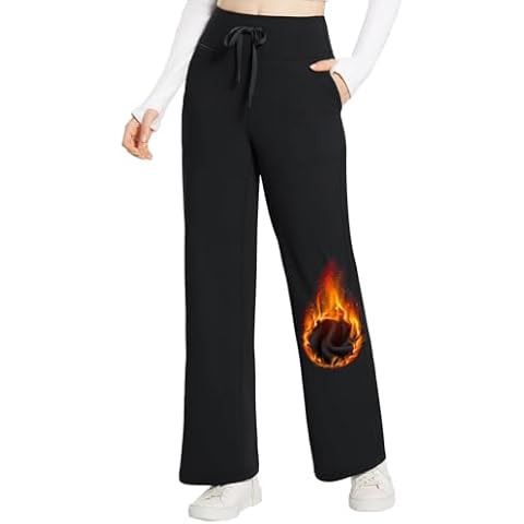 BALEAF Women Fleece Lined Wide Leg Sweatpants Cover