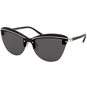 Michael Kors Woman Sunglasses Black Frame, Dark Grey Lenses, 66MM