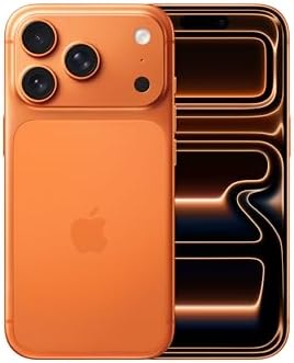 Apple iPhone 17 Pro 1TB: 6.3-inch display with ProMotion up to 120Hz, A19 Pro chip, Prodigious battery life, Pro Fusion camera system with Center Stage front camera; Cosmic Orange