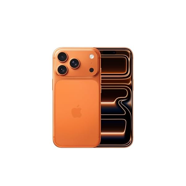 Apple iPhone 17 Pro 256 GB: 6,3″ Display mit ProMotion bis zu 120 Hz, A19 Pro Chip, bahnbrechende Batterielaufzeit, Pro Fusion Kamera-System mit Center Stage Frontkamera; Cosmic Orange
