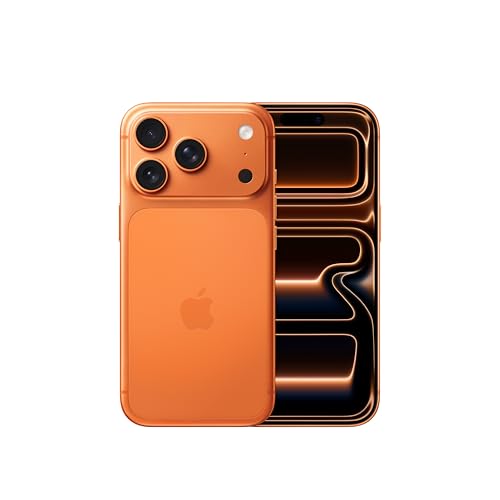 Apple iPhone 17 Pro 256 GB: 6,3' Display mit Promotion bis zu 120 Hz, A19 Pro Chip, bahnbrechende Batterielaufzeit, Pro Fusion Kamera-System mit Center Stage Frontkamera; Cosmic Orange