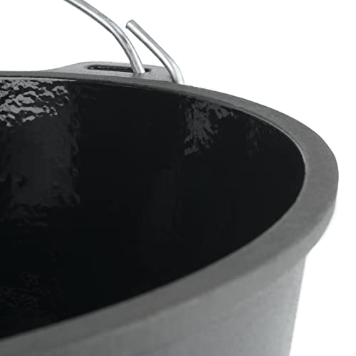 BBQ-Toro Dutch Oven Série émail | émaillé | casserole en fonte | cocotte avec lève-couvercle, casserole en fonte, casserole à feu, casserole (DO45E - 4,2 litres, casserole avec pieds) – Image 7