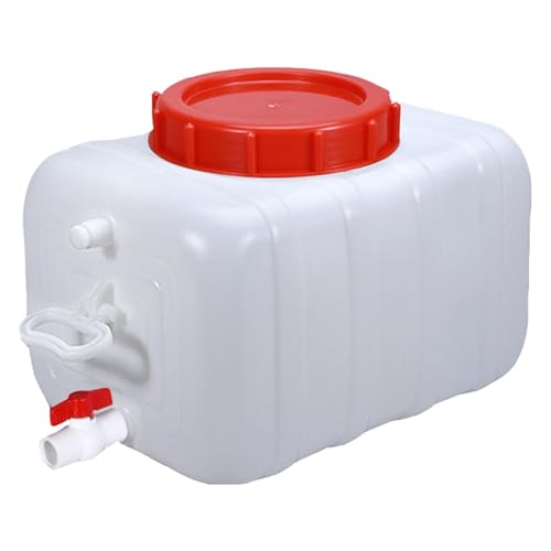 JIESOO Tanque Agua Cuadrado Horizontal Acampar Aire Libre Emergencia Hogar Diseño Asa Fácil Transportar(35L/9Gallon)