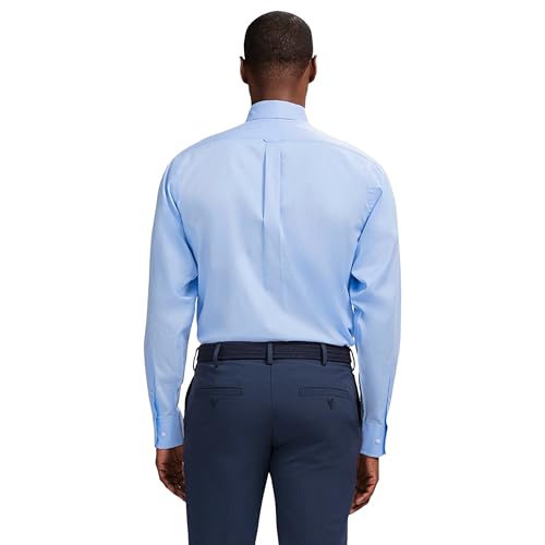 IZOD Men's Dress Shirt Classic Fit Pinpoint Oxford Long Sleeve All Over Stretch Button Down Collar2