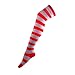 Produktbild Kolylong® overknee strümpfe Frauen Cosplay gestreifte Schenkel hohe socken (Rot)