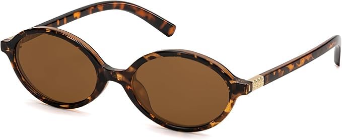 Vintage Oval Sunglasses for Women Men 90s Narrow Lightweight Shades Y2k Trendy UV Protection Glasses-image-14