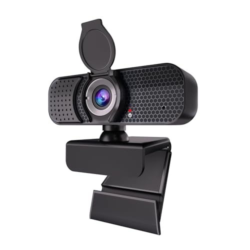 4K Webcam with Autofocus & Tripod, Camera for PC Laptop with Dual Microphone, USB Computer Camera with Low Light Correction, Auto White Balance, Video Camera for Streaming, Meetings, Office, Zoom