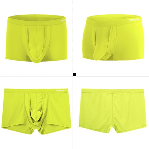 Men's Elephant Trunk Design Dual Pouch Underwear Bulge Boxer Briefs Separated Pouch4