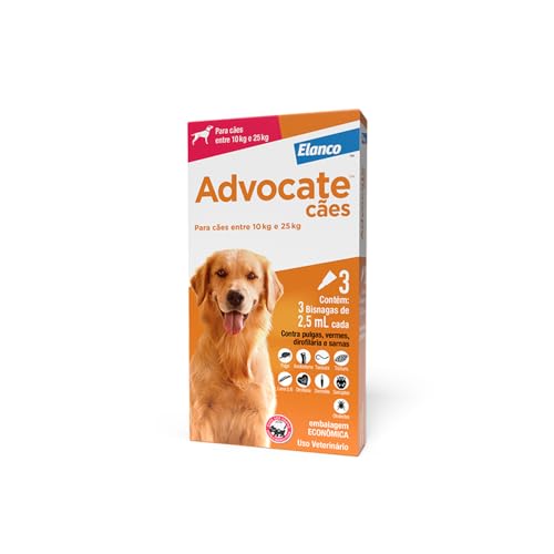 ADVOCATE DOG 2,5 ML X 3 (Cães de 10Kg até 25Kg) - COMBO