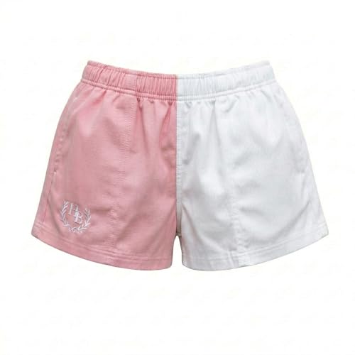 Hazy Blue Nelson - Coloured Block Shorts Unisex Sports and Leisure - Mens Shorts/Womens Shorts (UK Alpha M Regular Regular Pink/White)